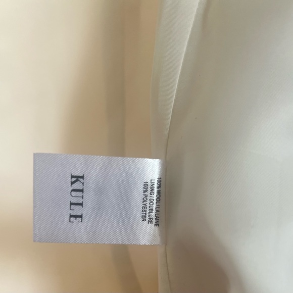 New KULE The Nelson Cream 100% Wool Lined Blazer Size L Retails $428 - Picture 8 of 12